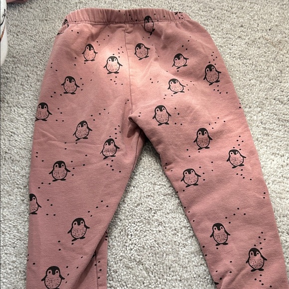 Zara Pink Penguin Print Pants 18-24 months - Picture 3 of 4